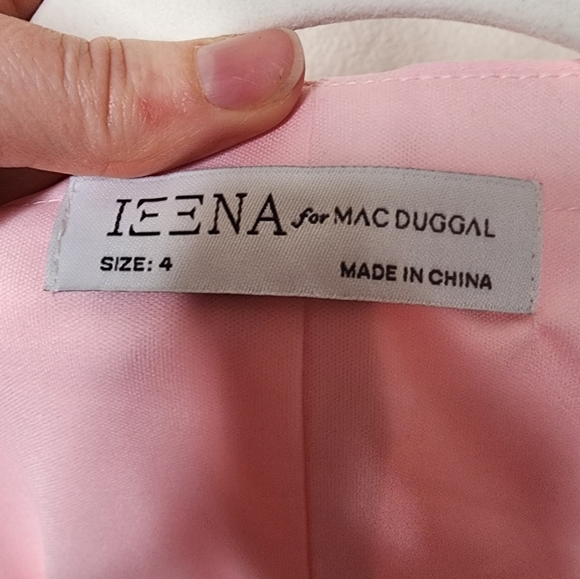 Mac Duggal Baby Pink Ruffle Tuxedo Mini Dress 4 - Picture 5 of 7